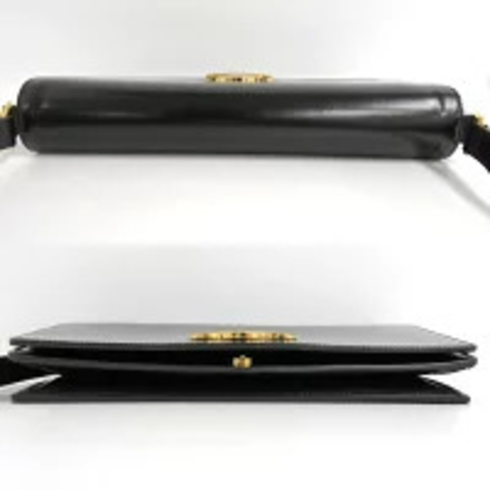 Celine Trapeze Triomphe Bag Leather Black One Shoulder - Picture 4 of 6